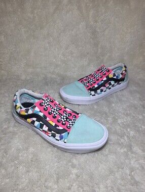 Vans Customs ComfyCush Old Skool Better Together 90s Neon Shoes Women 9 Men 7.5